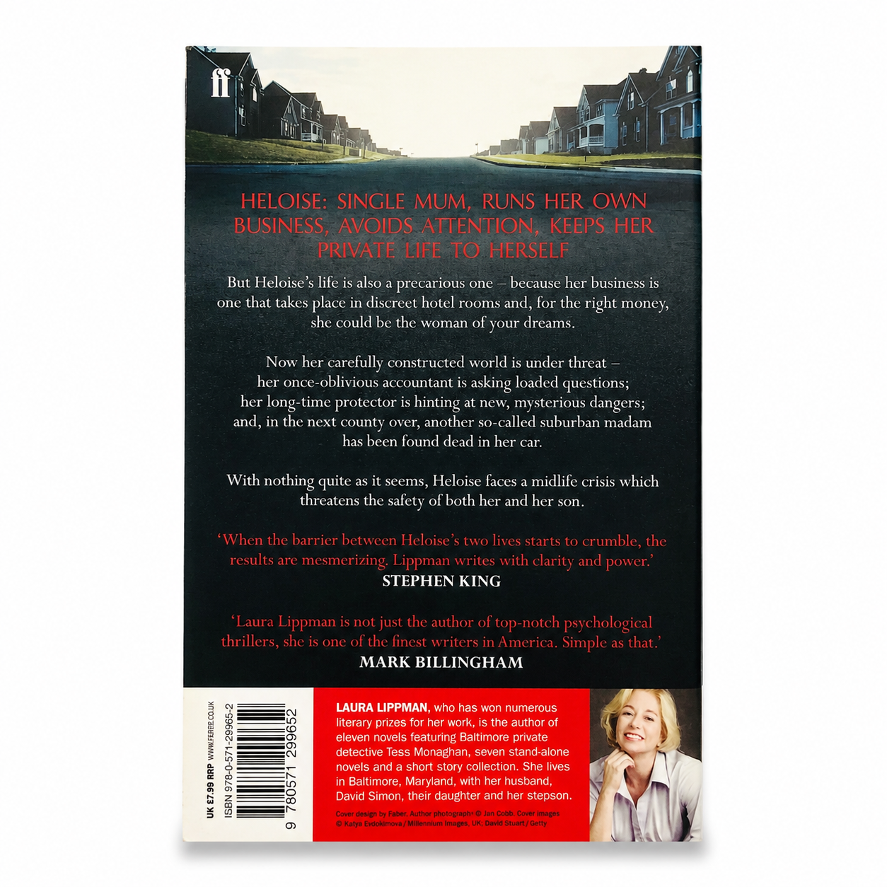 Back cover of And When She Was Good by Laura Lippman paperback showing the synopsis and ISBN barcode.
