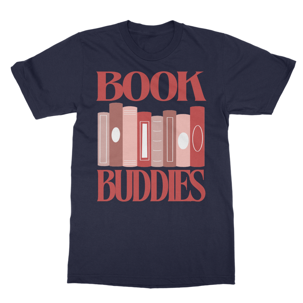 Book Buddies T-Shirt for book lovers in Navy