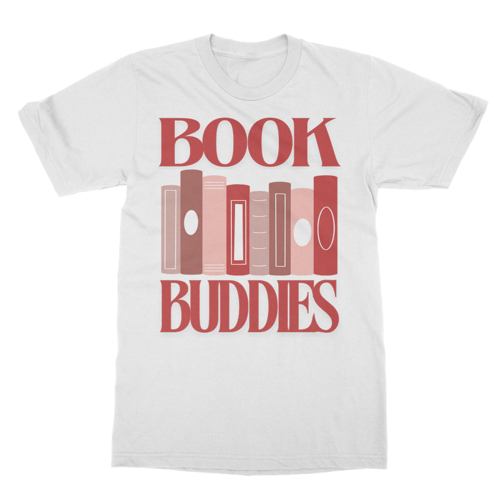 Book Buddies T-Shirt for book lovers in White