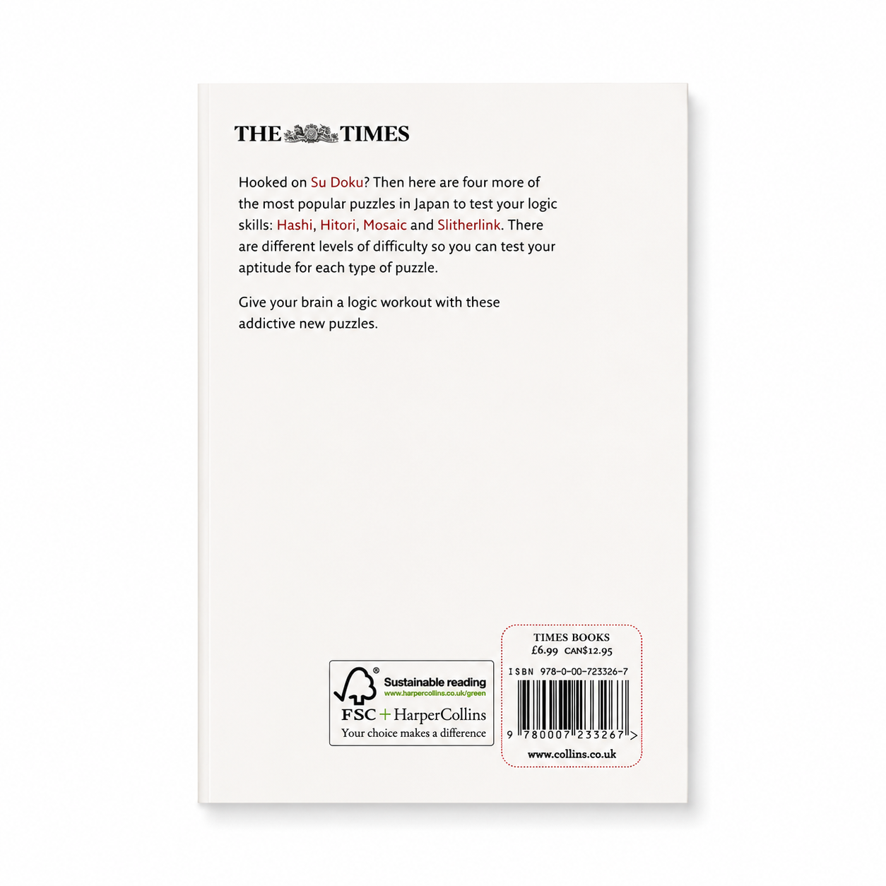 Japanese Logic Puzzles | The Times | New Paperback