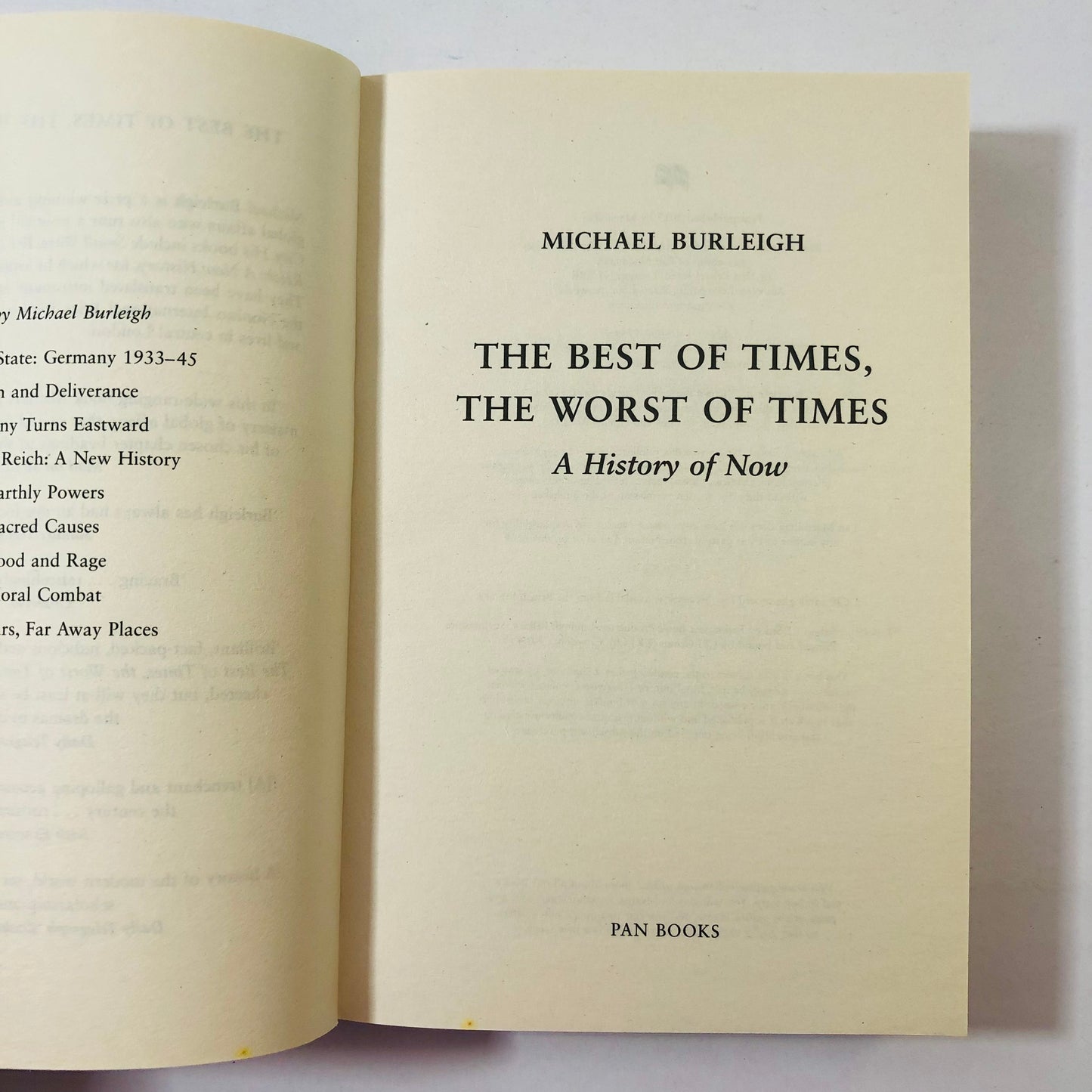 The Best of Times, The Worst of Times by Michael Burleigh | Modern World History | 21st Century Politics | 9781509847945
