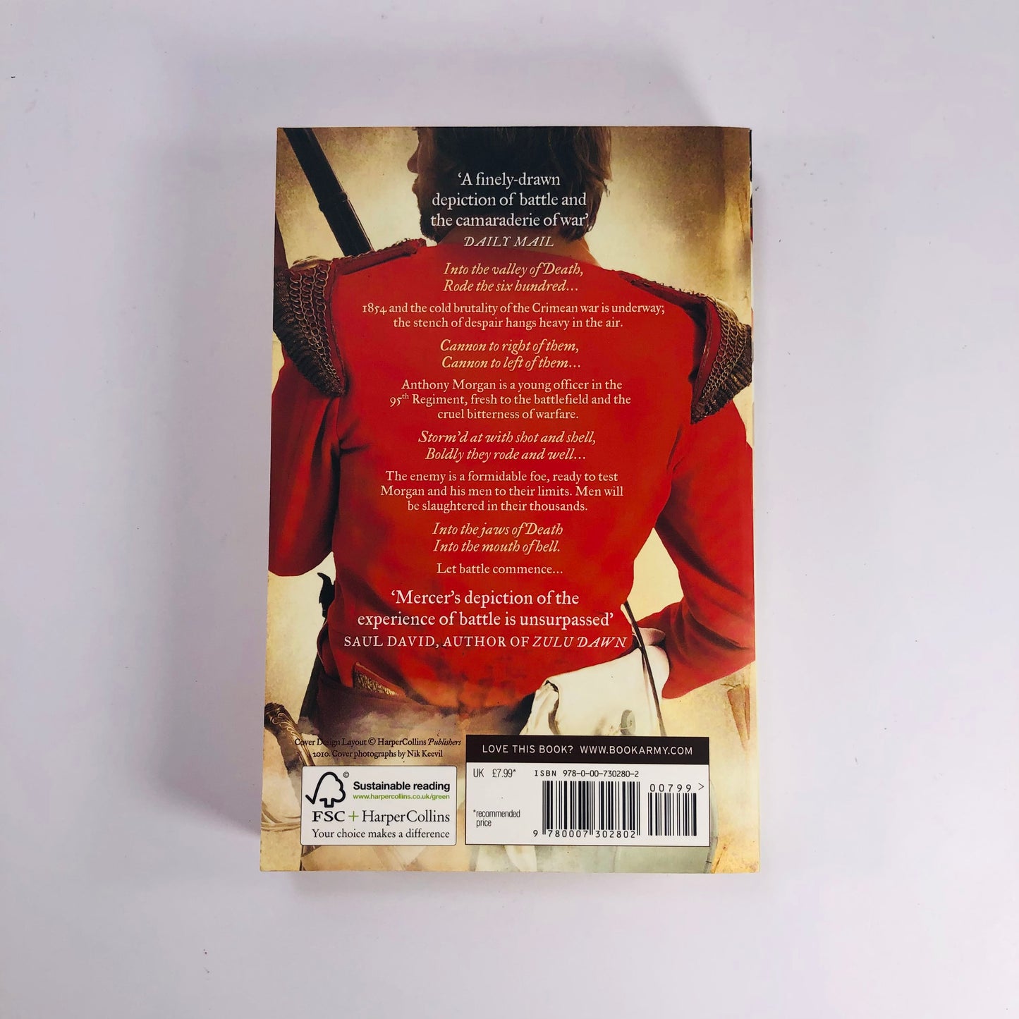 Back cover of To Do and Die by Patrick Mercer with book description bar code and information