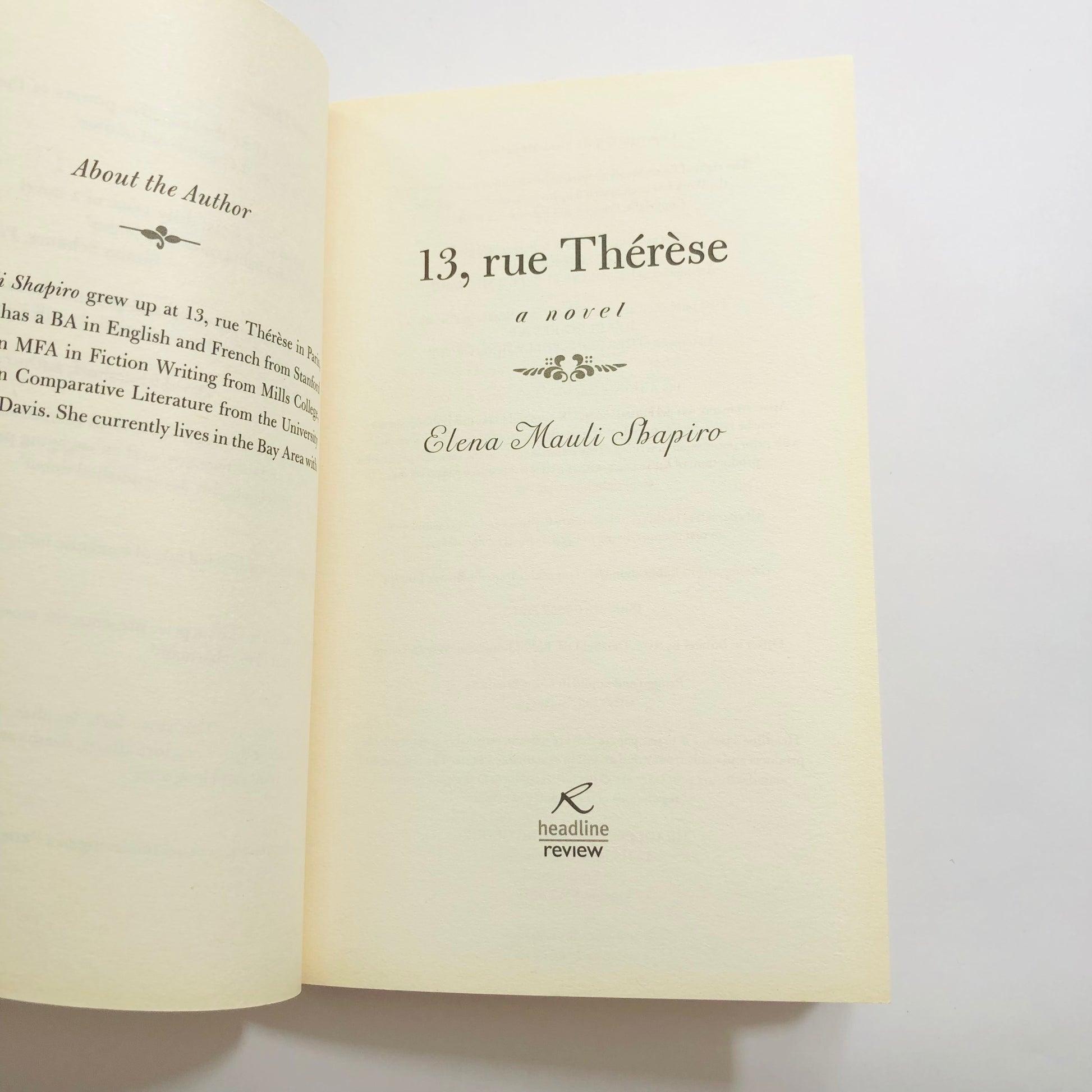 Open Title Page of 13 Rue Therese 