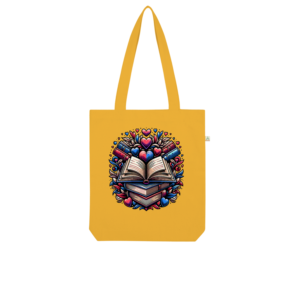 Book Love Organic Tote Bag