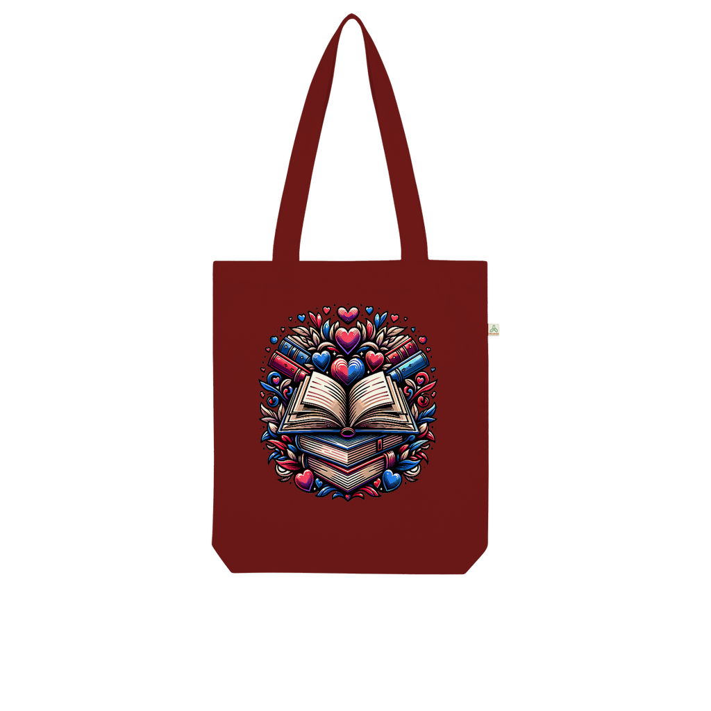 Book Love Organic Tote Bag
