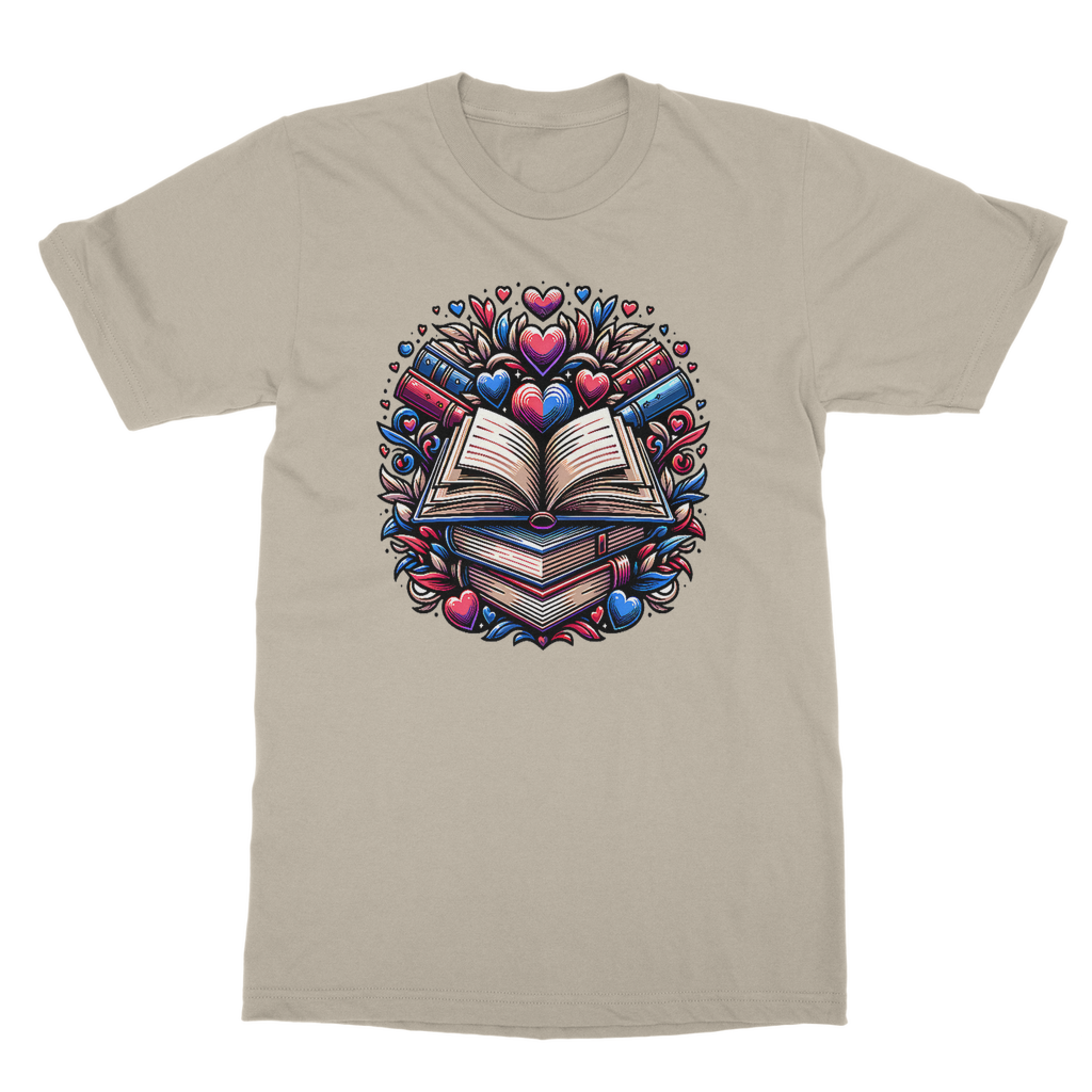 Book Buddies T-Shirt for book lovers in Natural