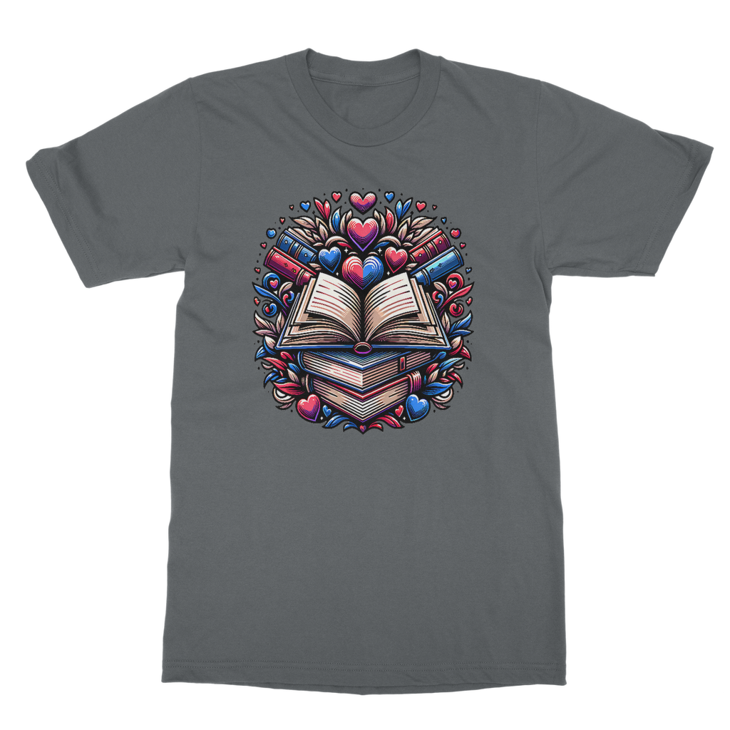 Book Buddies T-Shirt for book lovers in Grey