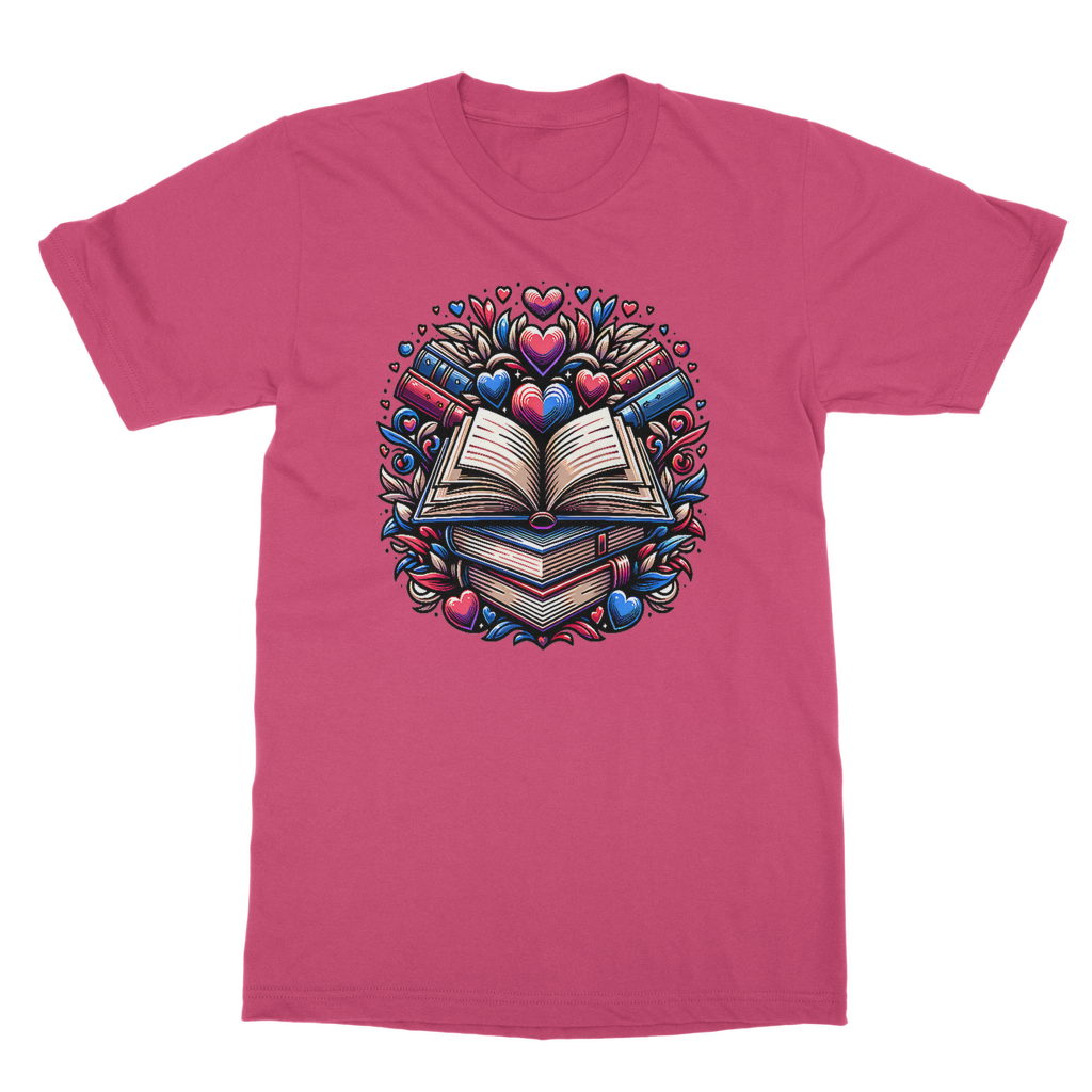 Book Buddies T-Shirt for book lovers in Pink
