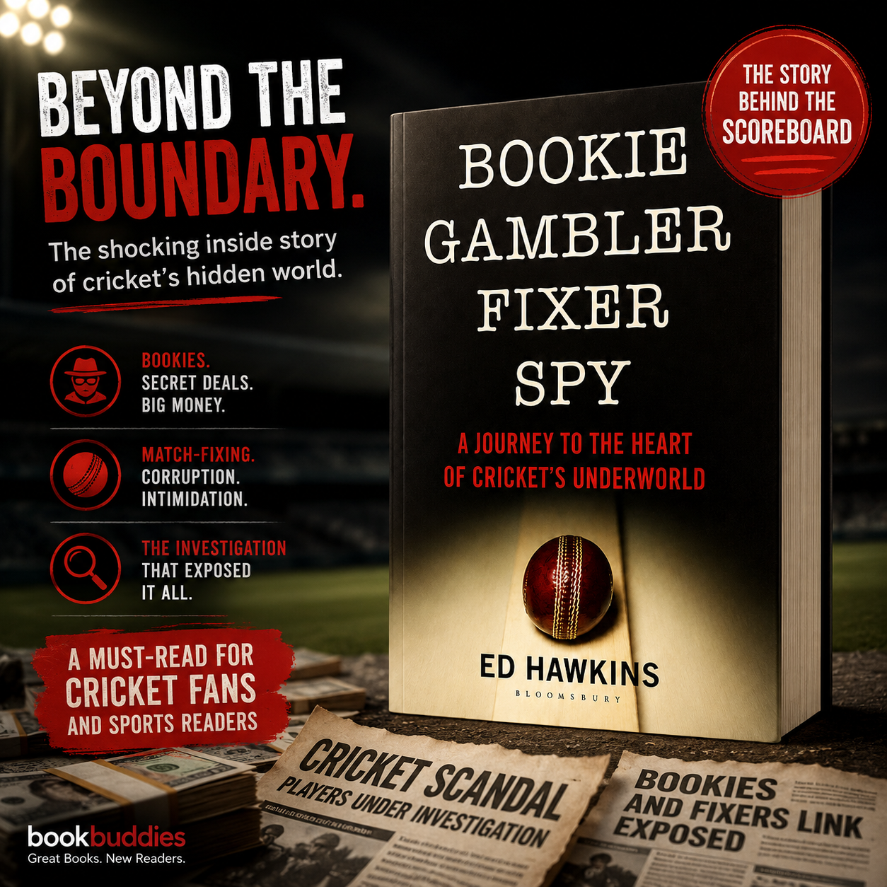 Bookie Gambler Fixer Spy by Ed Hawkins | Cricket Book