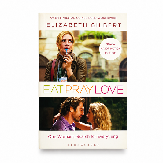 Front cover of Eat Pray Love by Elizabeth Gilbert, paperback book in Very Good used condition on a white background.