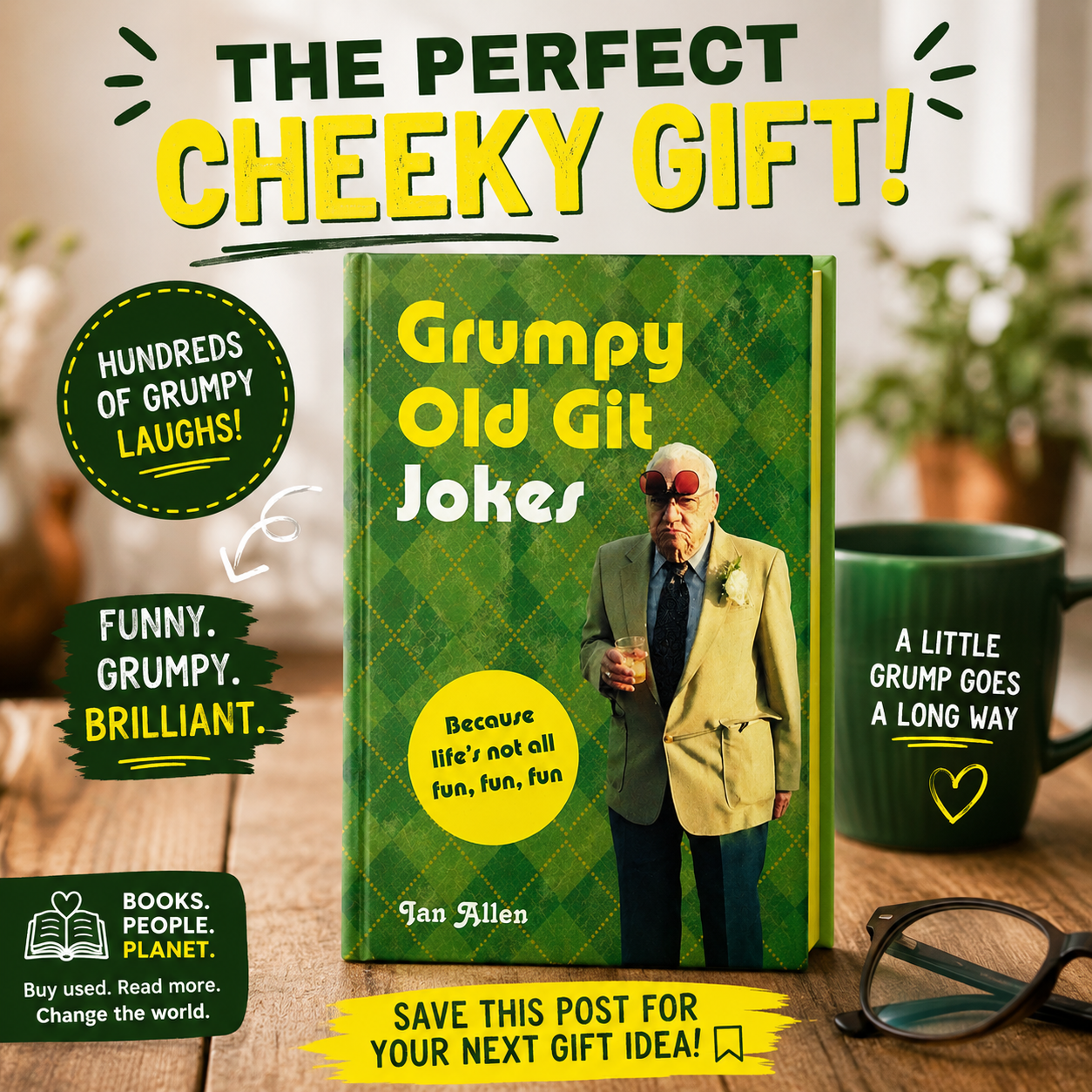 Grumpy Old Git Jokes Ian Allen Hardback Humour Book