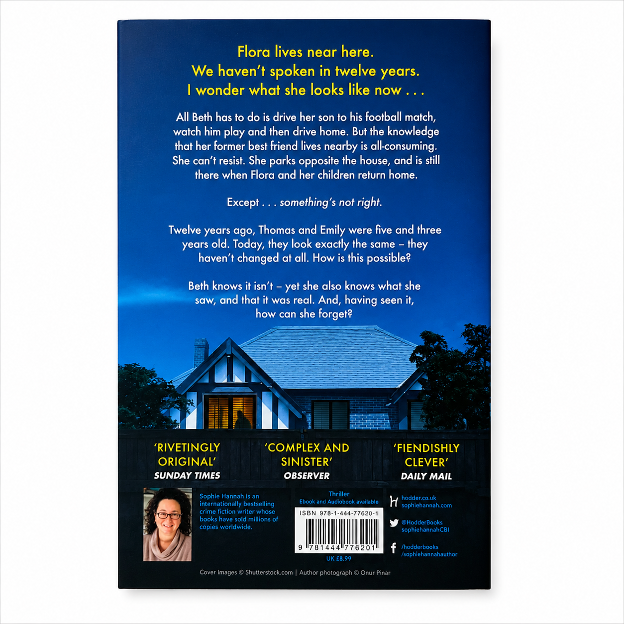 Back cover of Haven't They Grown by Sophie Hannah showing the story synopsis and ISBN on a clean white background for the BookBuddies online bookshop.