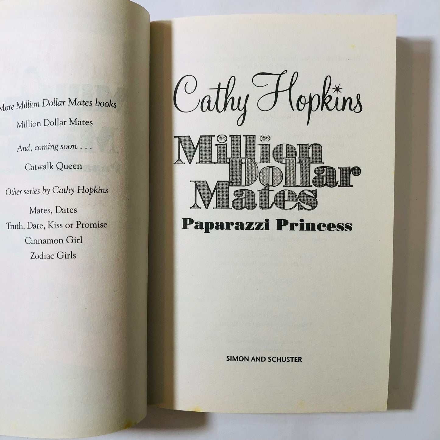 Million Dollar Mates: Paparazzi Princess by Cathy Hopkins