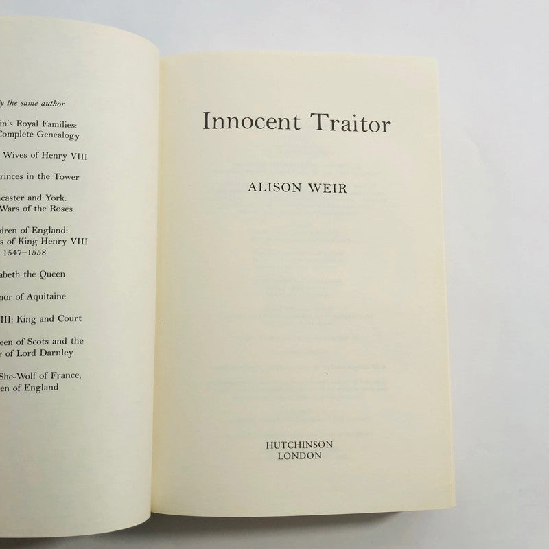 Innocent Traitor by Alison Weir