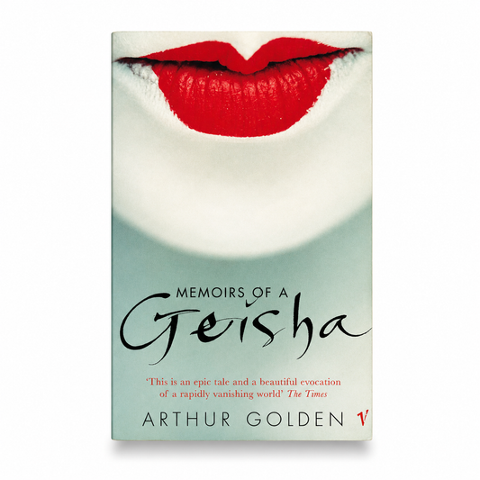 Front cover of Memoirs of a Geisha by Arthur Golden, Very Good paperback edition featuring the distinctive artwork inspired by traditional Japanese geisha imagery.