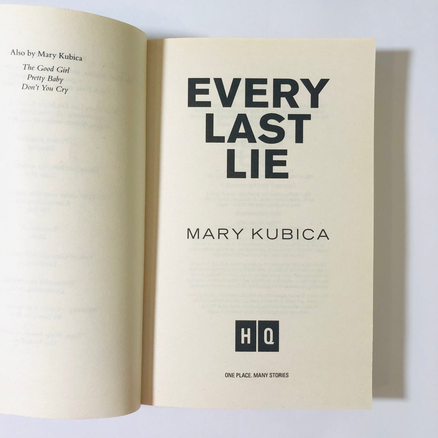 Every Last Lie by Mary Kubica – New Psychological Thriller