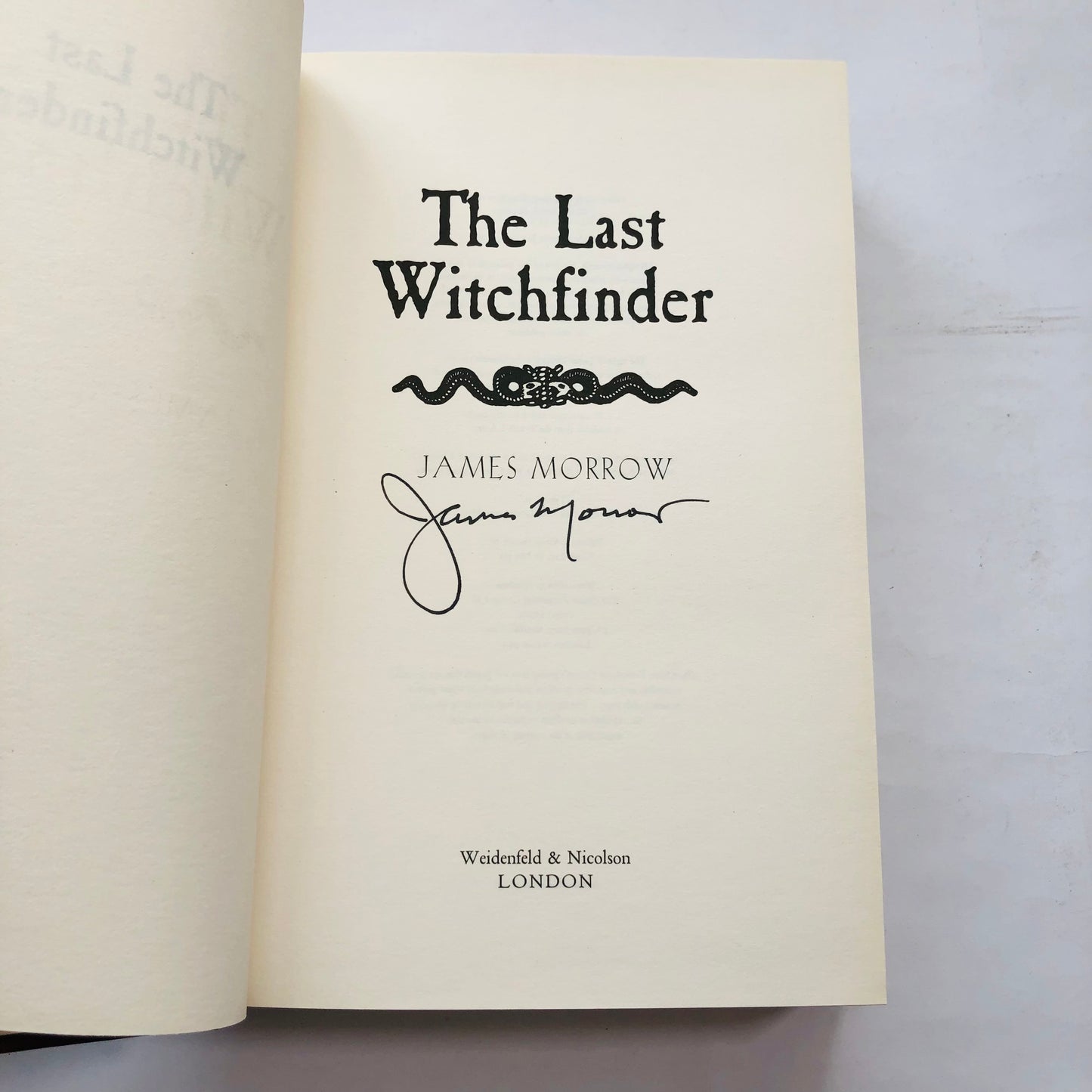 The Last Witchfinder – James Morrow (Signed by Author)