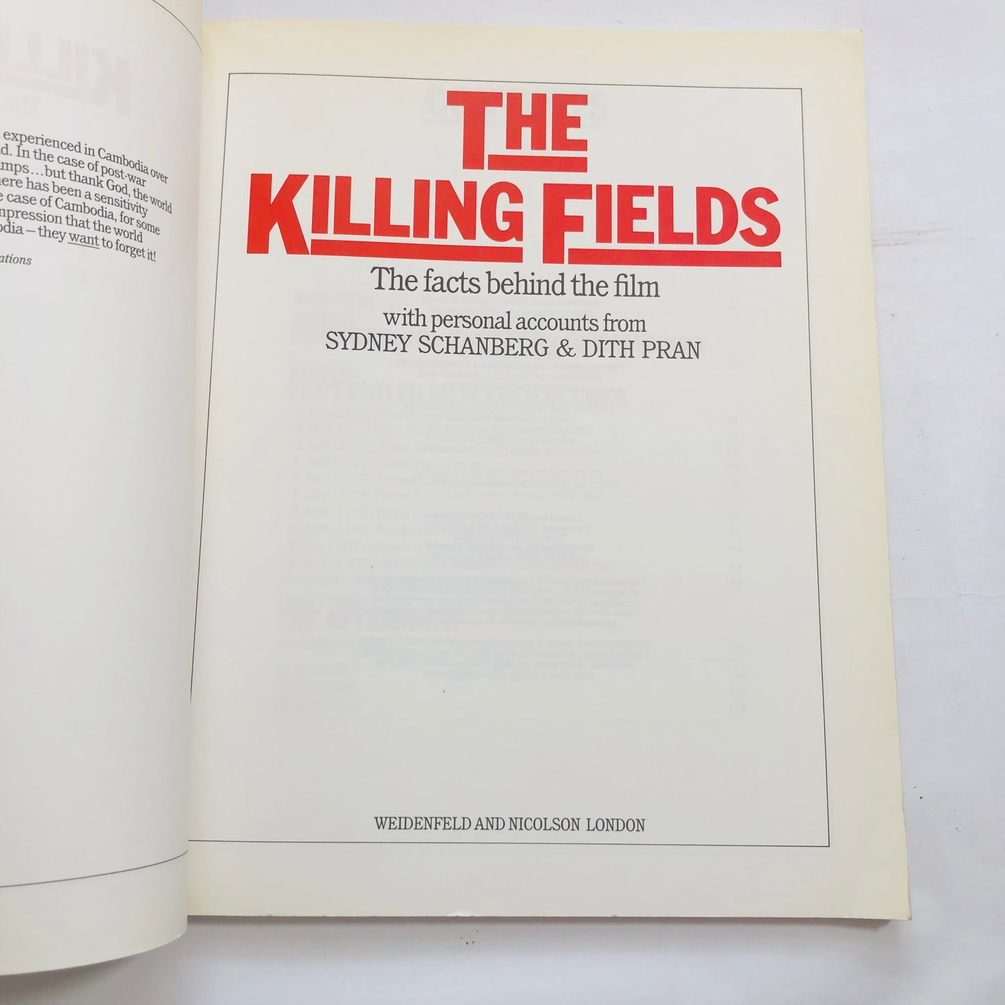 The Killing Fields; The Facts Behind the Film