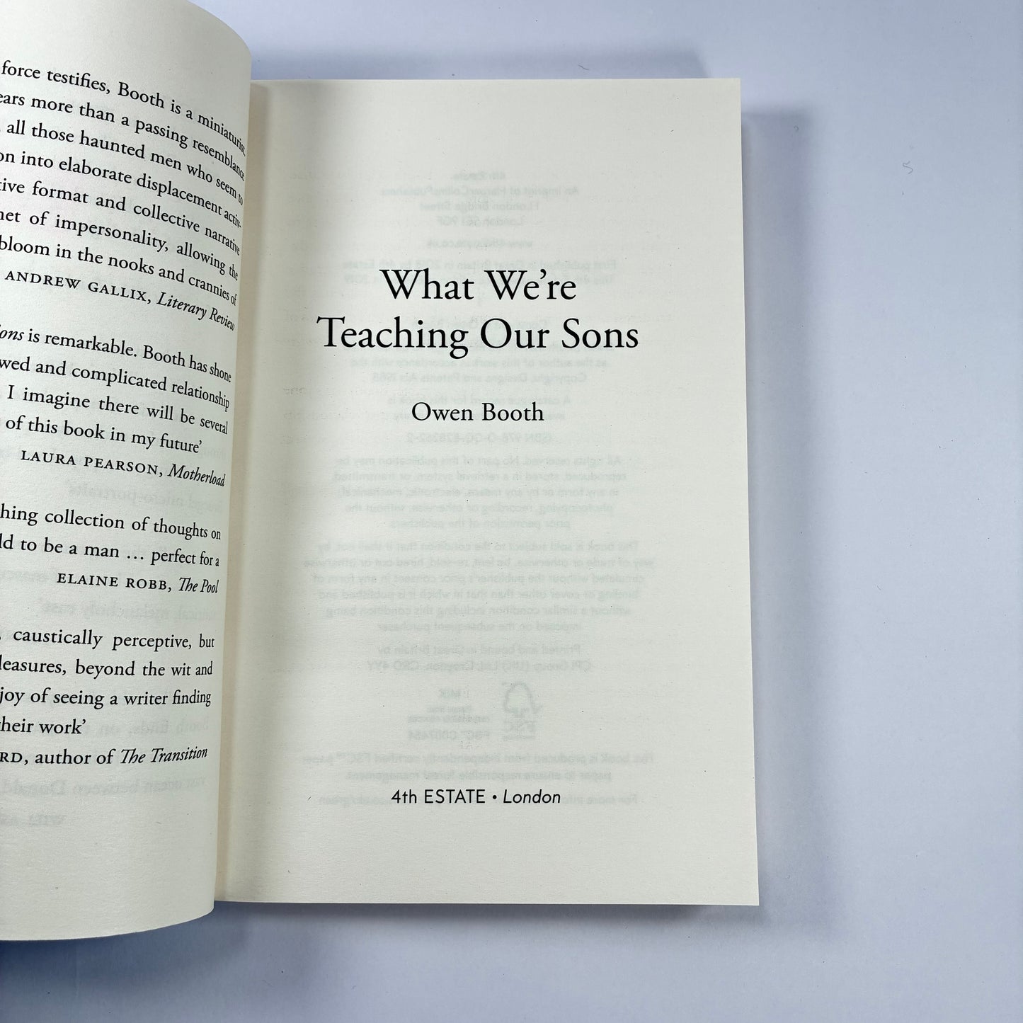 What Are We Teaching Our Sons – Owen Booth | New Paperback