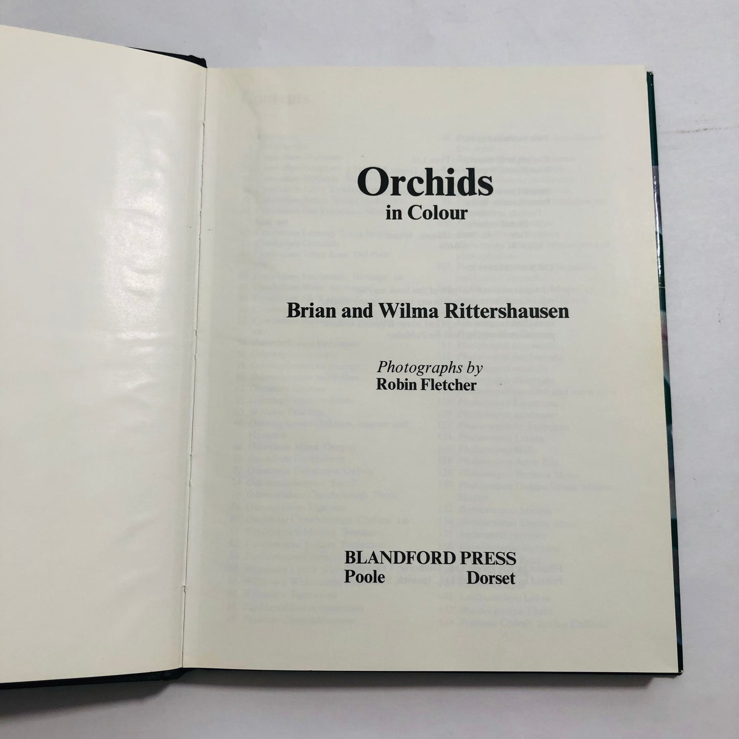 Orchids; In Colour by Brian and Wilma Rittershausen