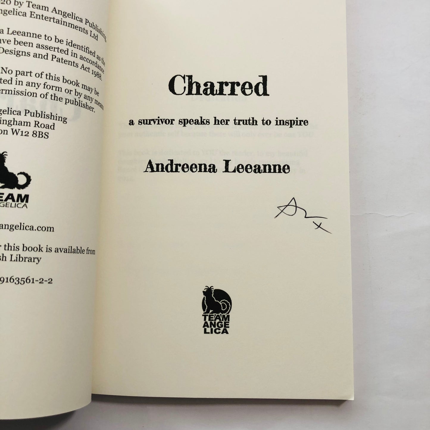 Charred: A Survivor Speaks Her Truth to Inspire – Adreeana Leanne