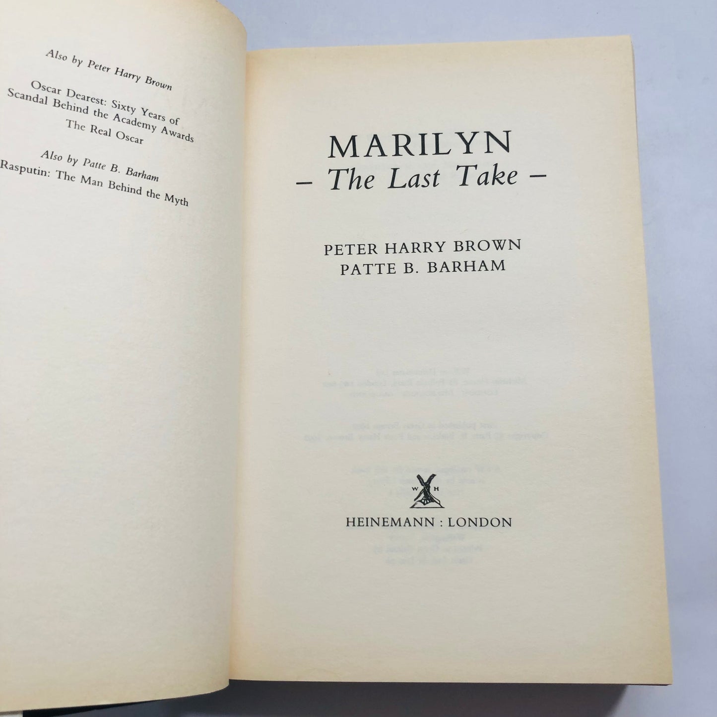 Marilyn: The Last Take – Peter Brown & Patte Barham