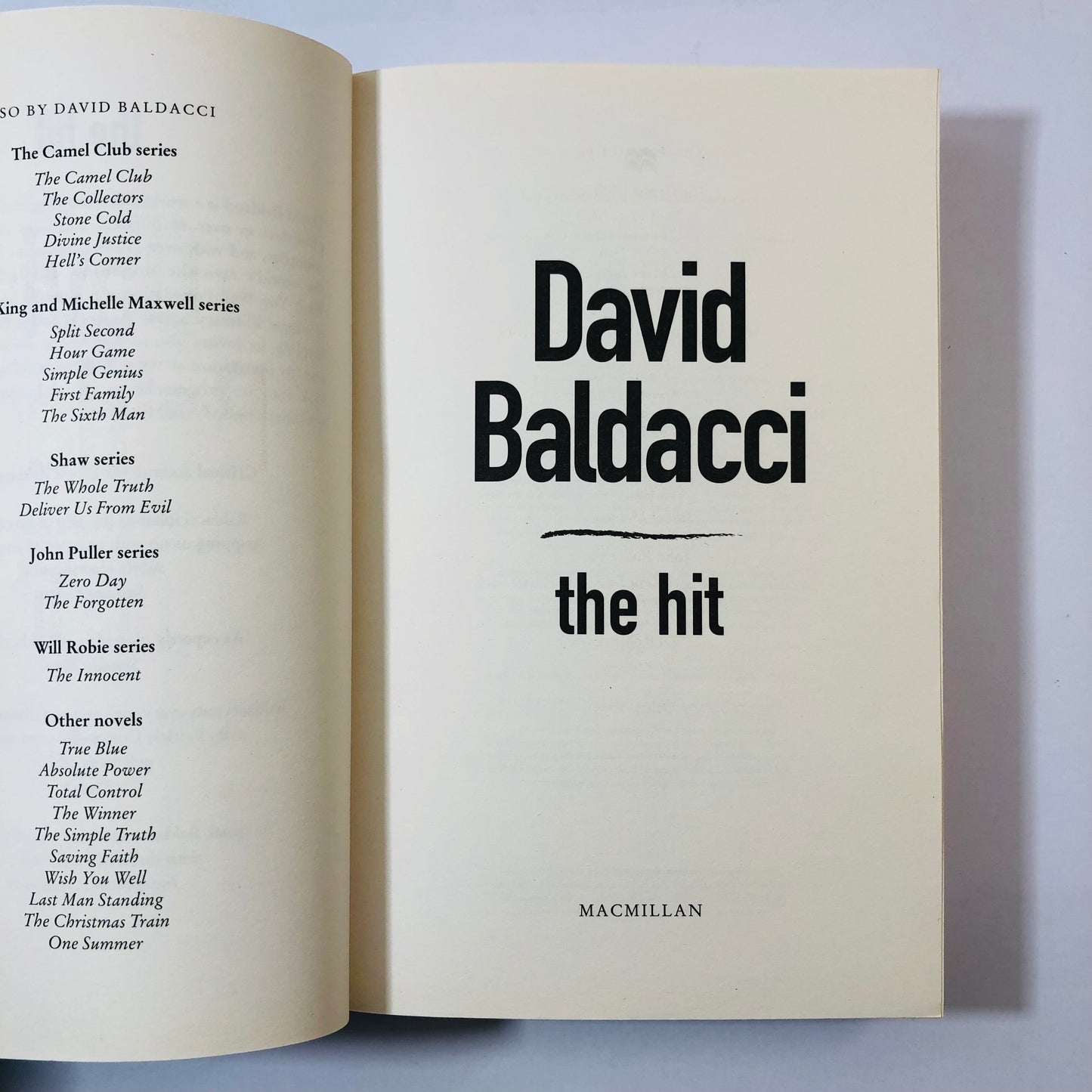 The Hit by David Baldacci | Will Robie Series | Action Thriller Book | Assassin Thriller | 9781447229902