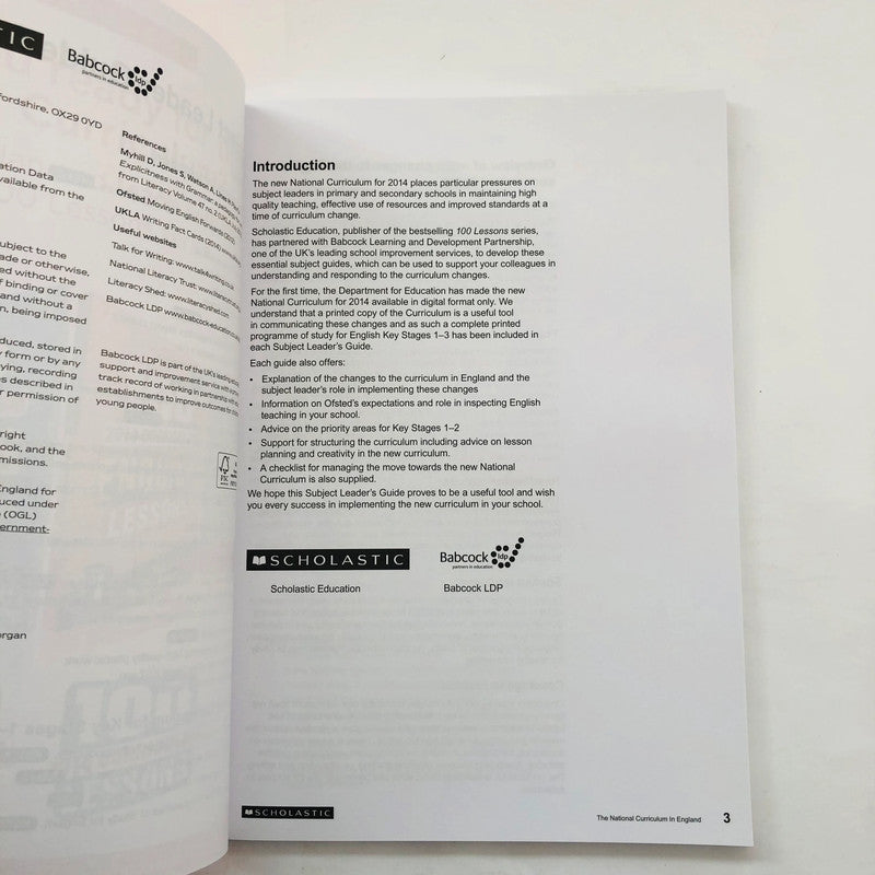 Subject Leader Guide: English National Curriculum Handbook (KS 1-3)