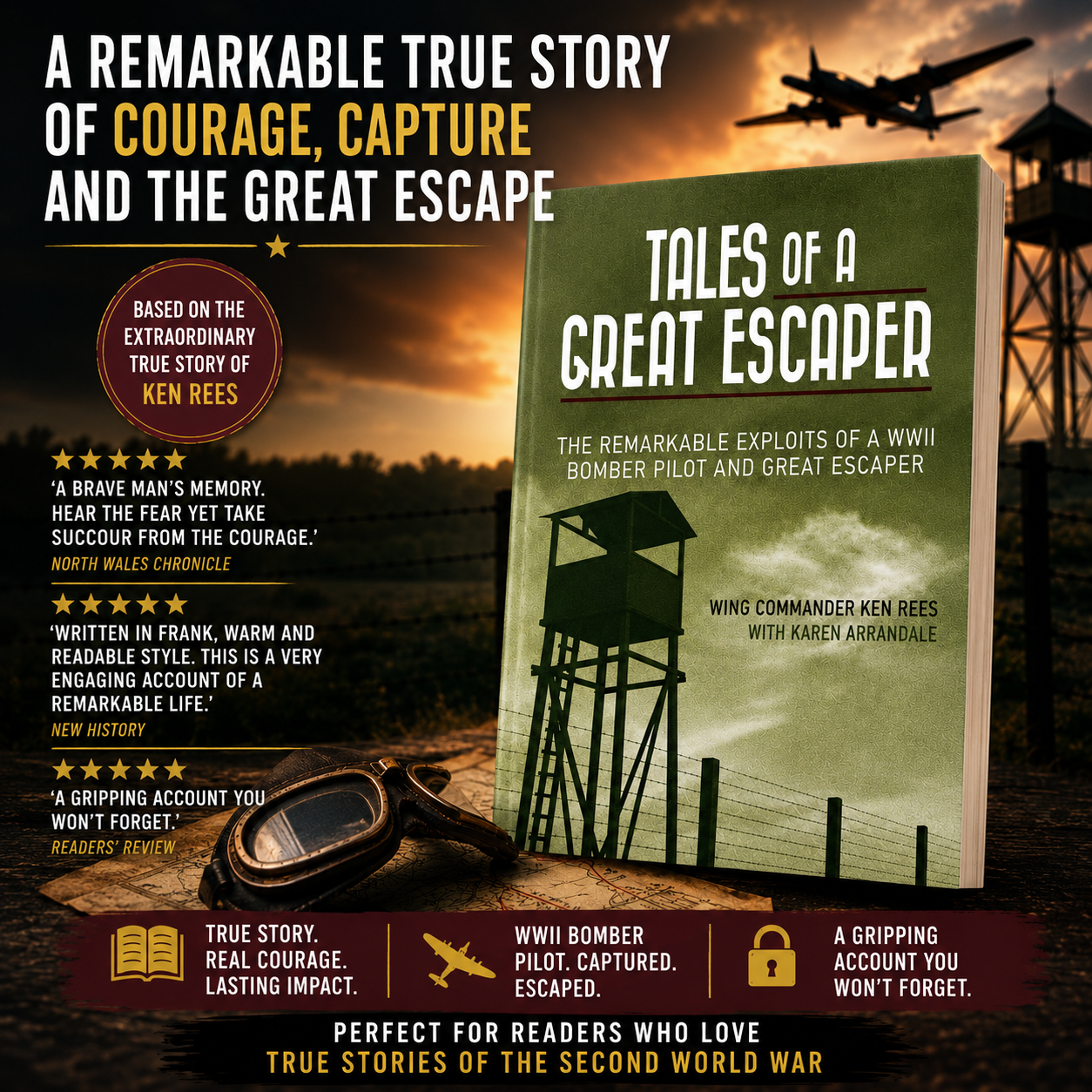 Tales of a Great Escaper by Wing Commander Ken Rees | New Paperback