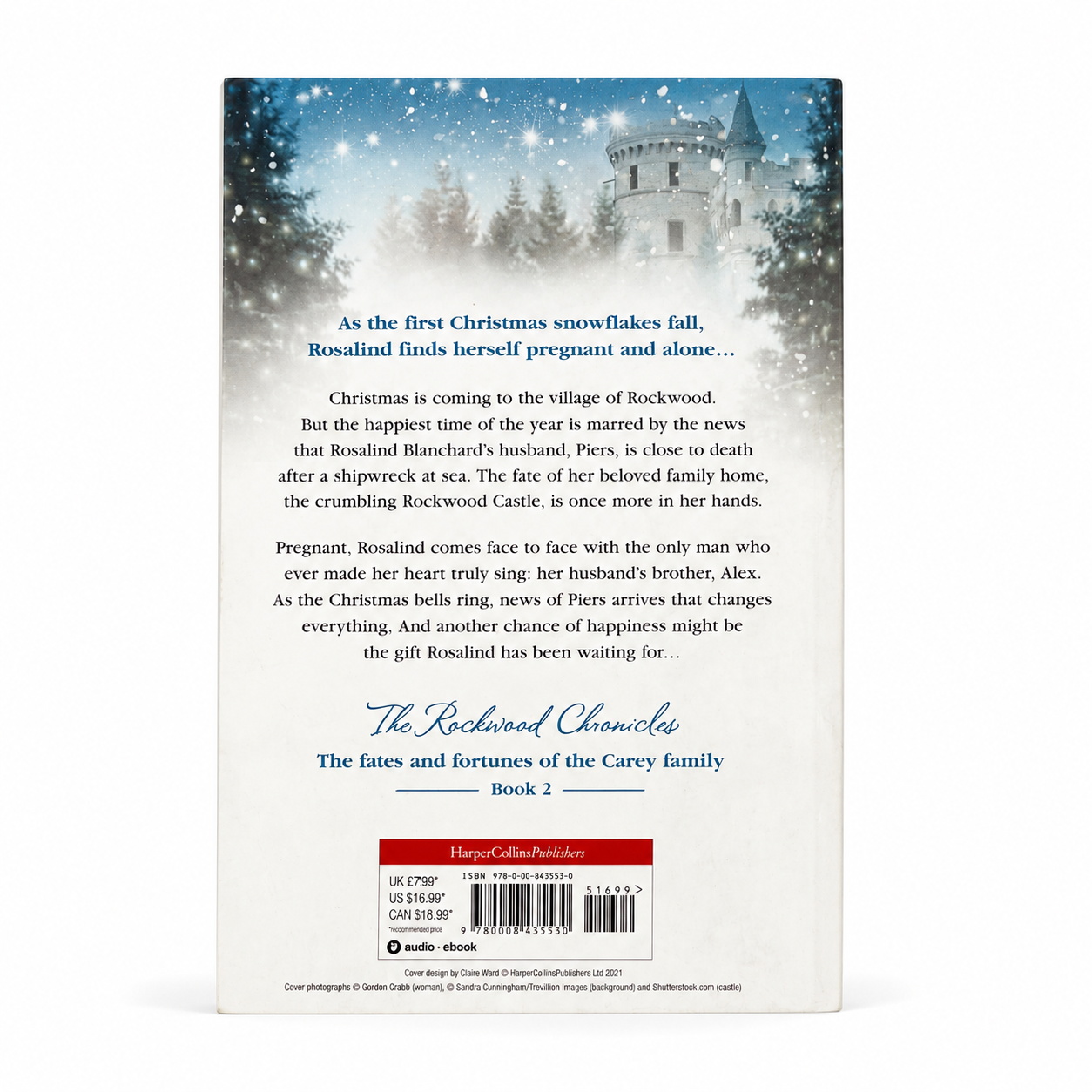 Back cover of Winter Wedding by Dilly Court showing the book description and ISBN, photographed on a clean white background for the BookBuddies online bookshop.