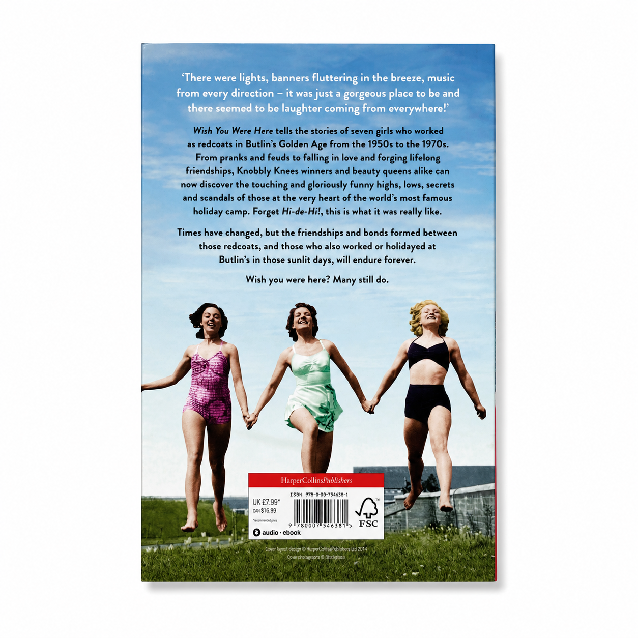 Back cover of Wish You Were Here by Lynn Russell & Neil Hanson paperback on a clean white background for the BookBuddies online bookshop.