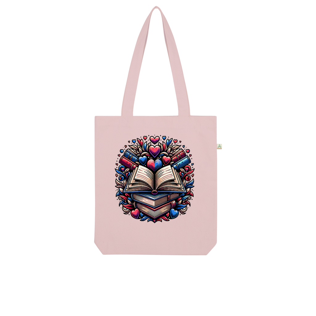 Book Love Organic Tote Bag