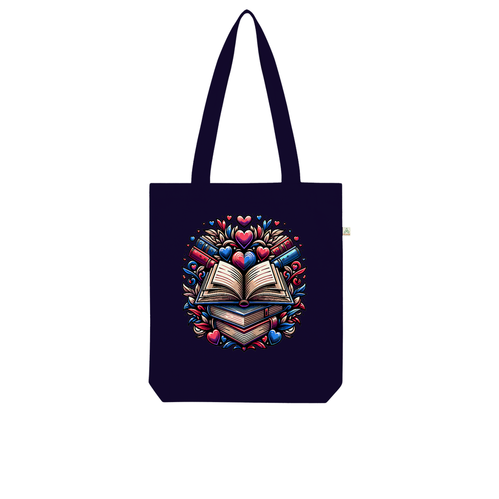 Book Love Organic Tote Bag